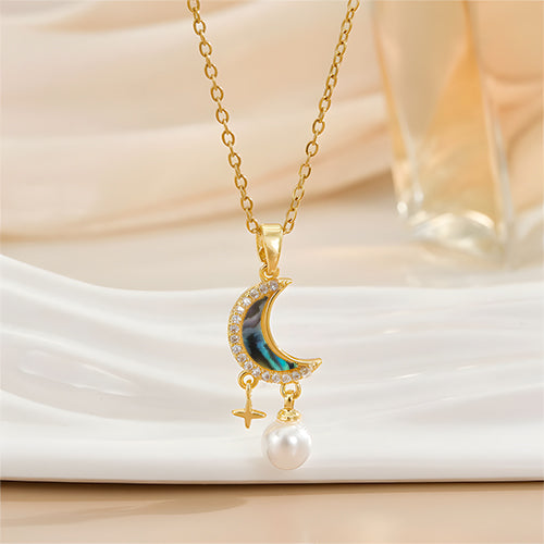 Collar Luz de Luna Creciente Oro