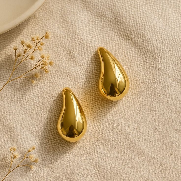 Aretes Gota de Oro