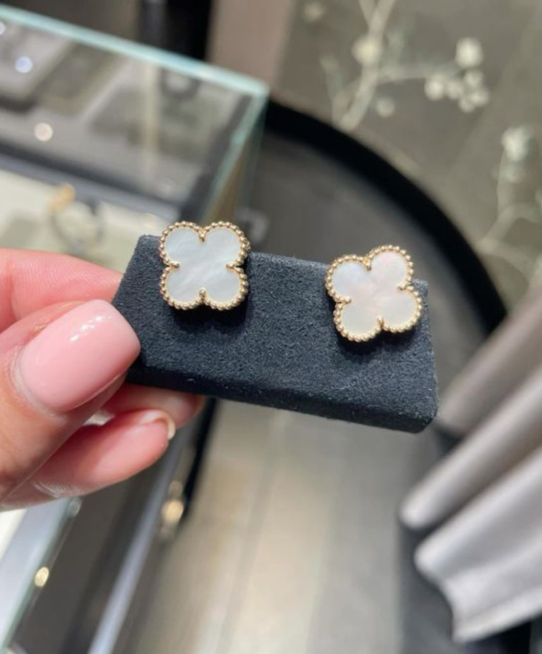 Aretes trebol van cleff