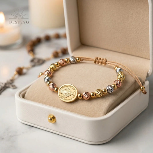 Pulsera Virgen Milagrosa 3 Oros