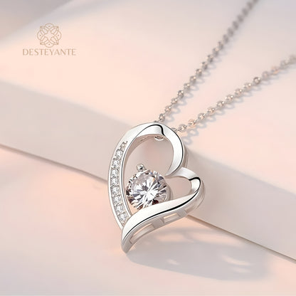 Collar Infinito de Corazón Eternity Bañado en Plata