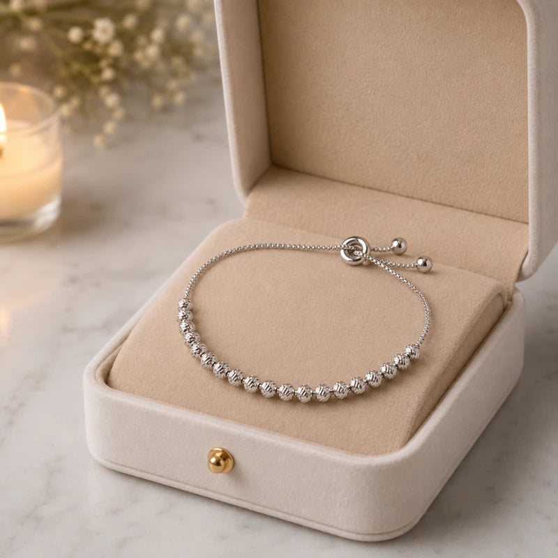 Pulsera diamantada 5 mm Oro blanco