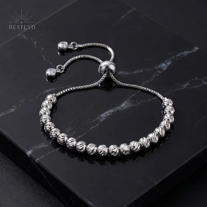 Pulsera diamantada 5 mm Oro blanco