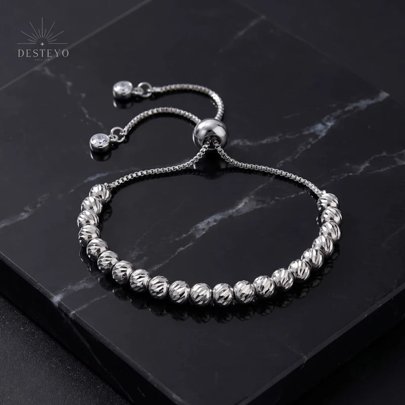 Pulsera diamantada 5 mm Oro blanco