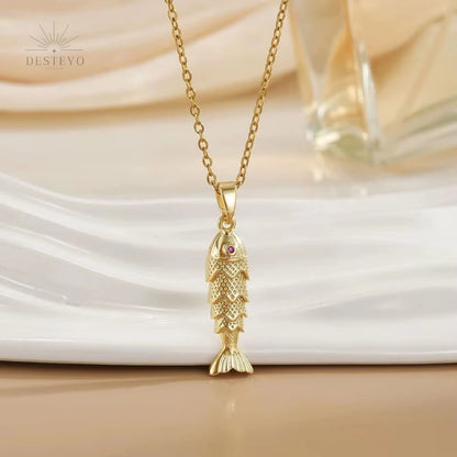 Collar Pez Koi Oro