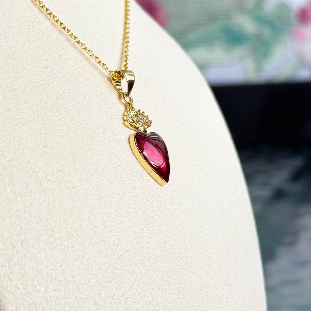 Collar Corazón de Fuego