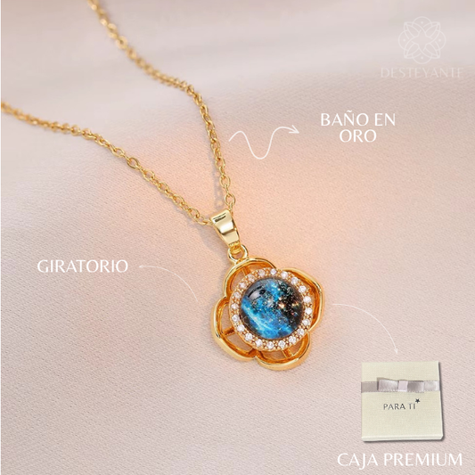 Collar Cosmos Giratorio Oro