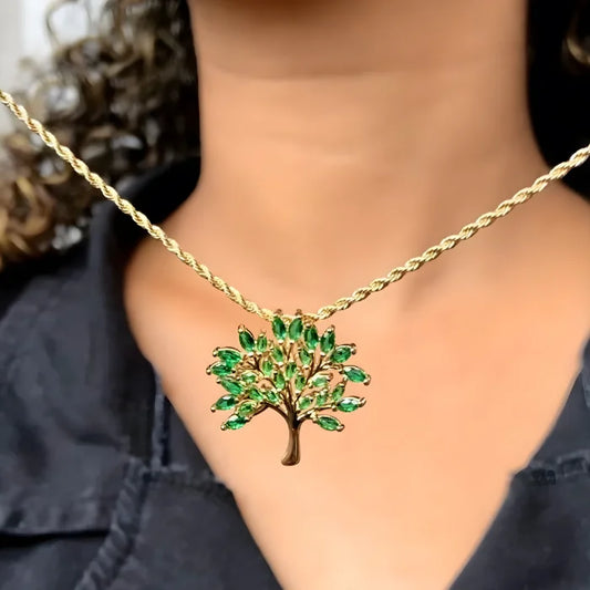 Collar Arbol Vida Plena Oro