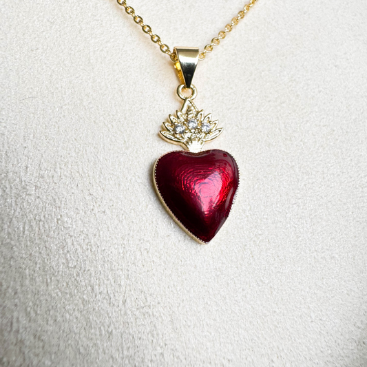 Collar Corazón de Fuego