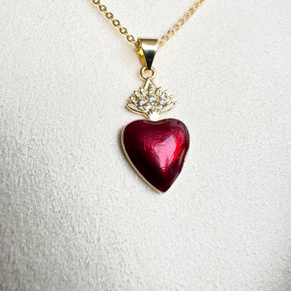 Collar Corazón de Fuego