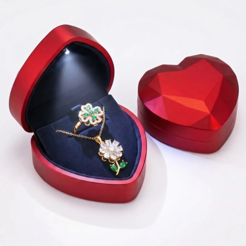 Caja Premium de Corazón con iluminación LED