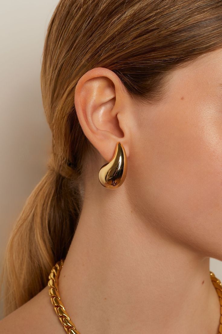 Aretes Gota de Oro