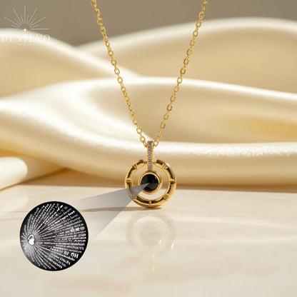 Collar Reloj del Amor Te Amo 100 idiomas